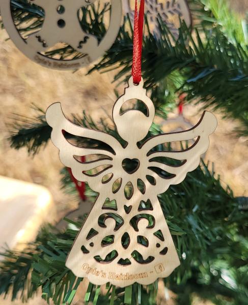 Laser Cut Angel Christmas Ornament picture