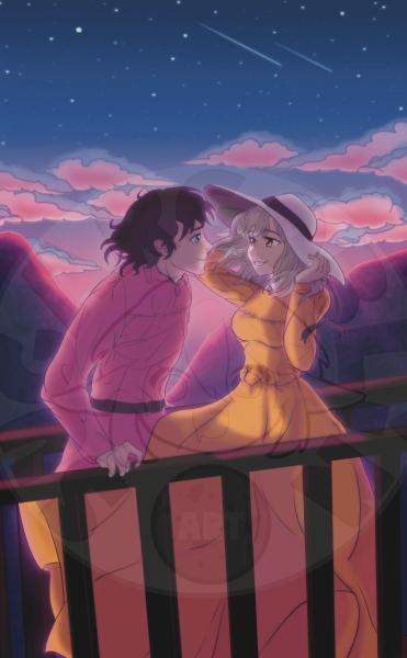 Lovers in the Dusk Sky