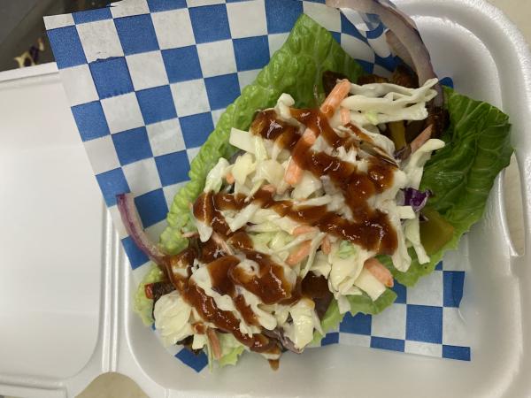 BBQ pulled pork tacos