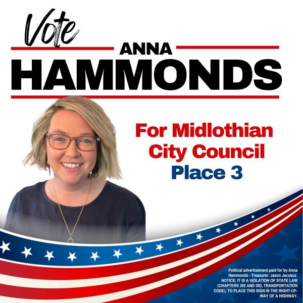 Anna Hammonds for Midlothian City Council Place 3