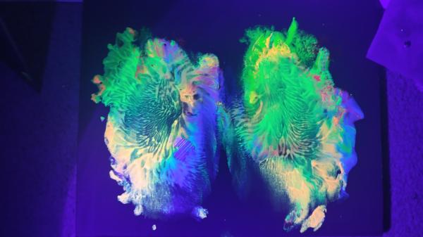 Blacklight body paintings