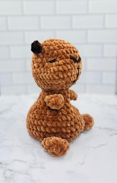 Couch Besties Weighted Crochet Capybara | Chunky Chenille Amigurumi Plush picture