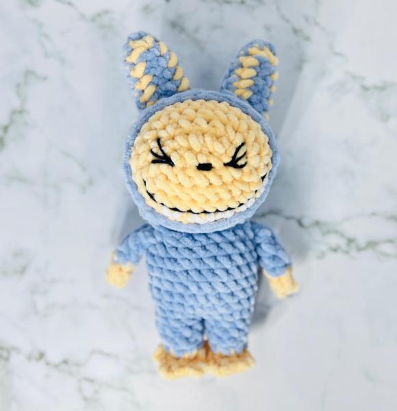 Labubu-Inspired Crochet Plushie | Soft Chenille Yarn