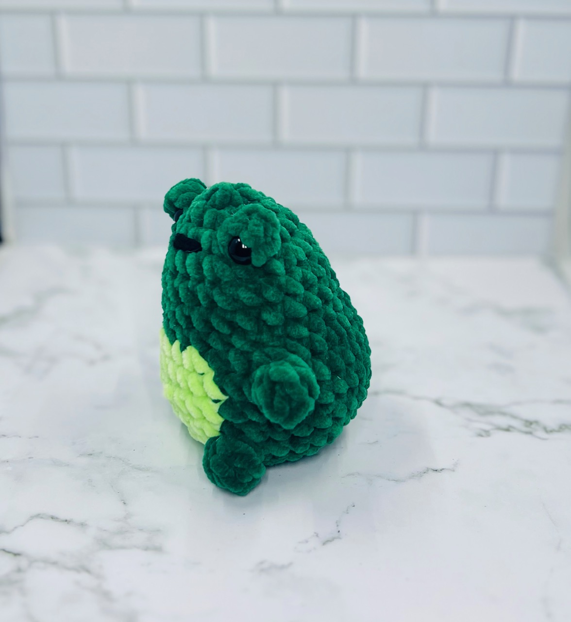 Chunky Crochet Frog Plushie | Soft & Cuddly Amigurumi Buddy picture