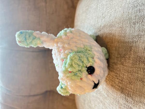 Mini Loaf Cat | Hand-Crocheted Plush in Pastel Confetti Chenille Yarn picture