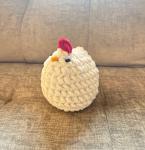 Mabel the Chicken | Handmade Crochet Plushie | Optional Nest | Soft Chunky Yarn