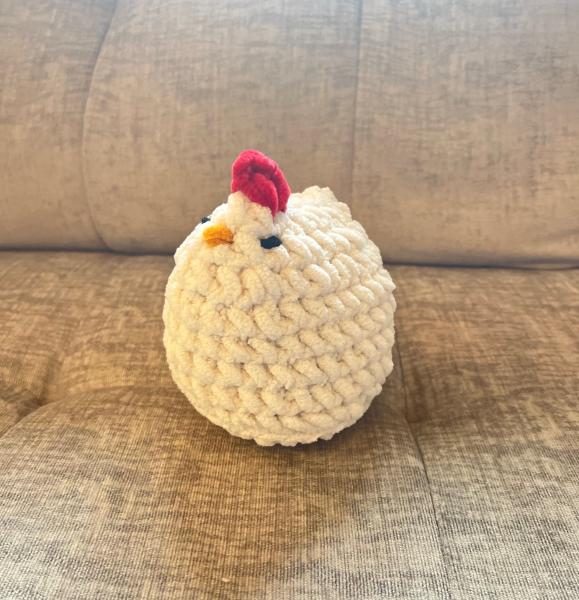 Mabel the Chicken | Handmade Crochet Plushie | Optional Nest | Soft Chunky Yarn