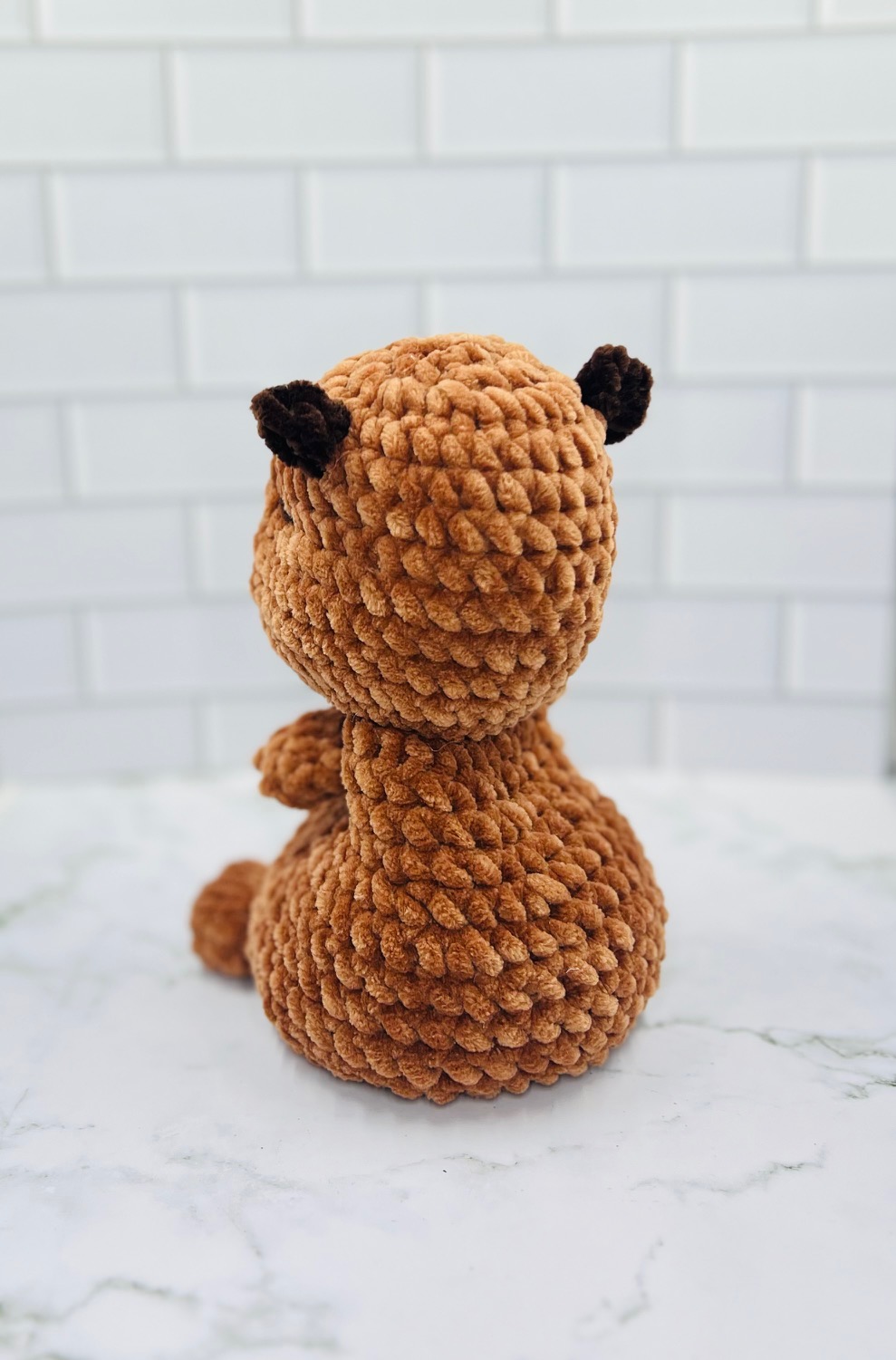 Couch Besties Weighted Crochet Capybara | Chunky Chenille Amigurumi Plush picture