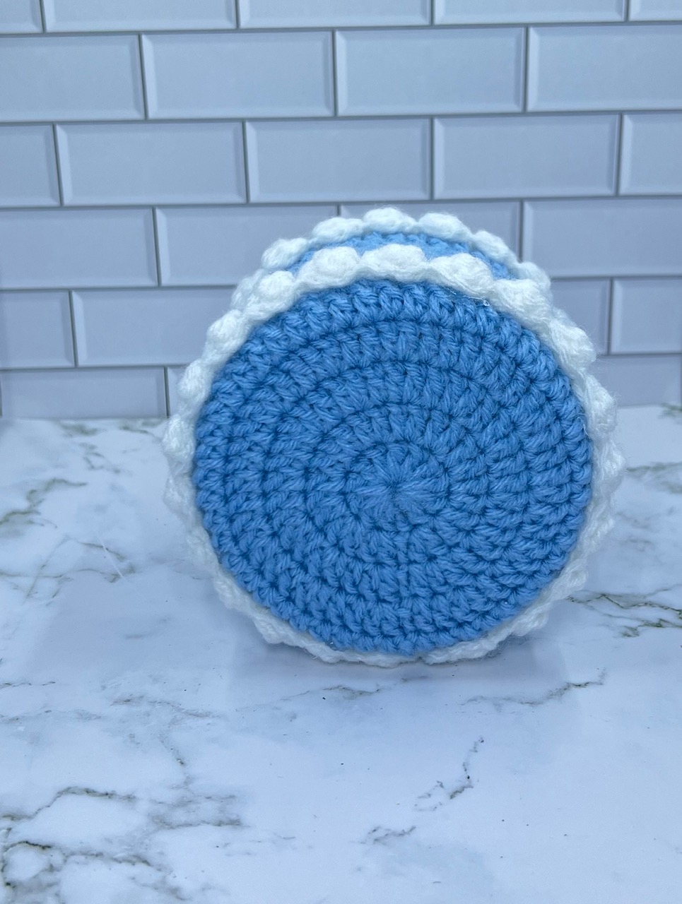 Blueberry Cake Crochet Trinket Box | Handmade Wooden Keepsake with Magnetic Closure picture