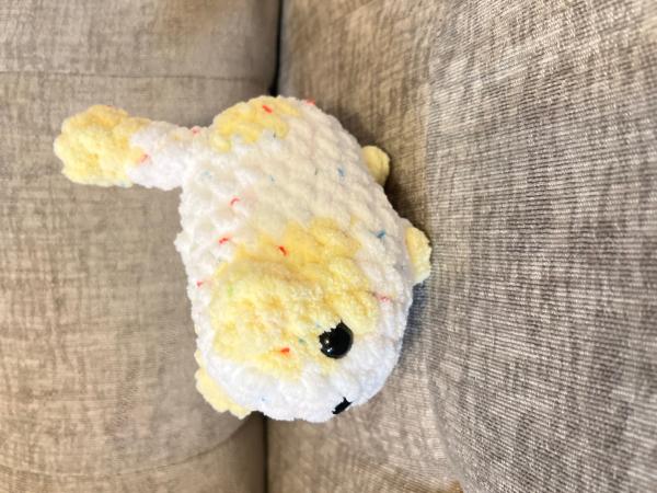 Mini Loaf Cat | Hand-Crocheted Plush in Pastel Confetti Chenille Yarn picture