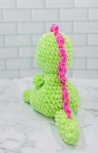 Couch Besties Weighted Crochet Dino | Bright Two-Tone Amigurumi Plush picture