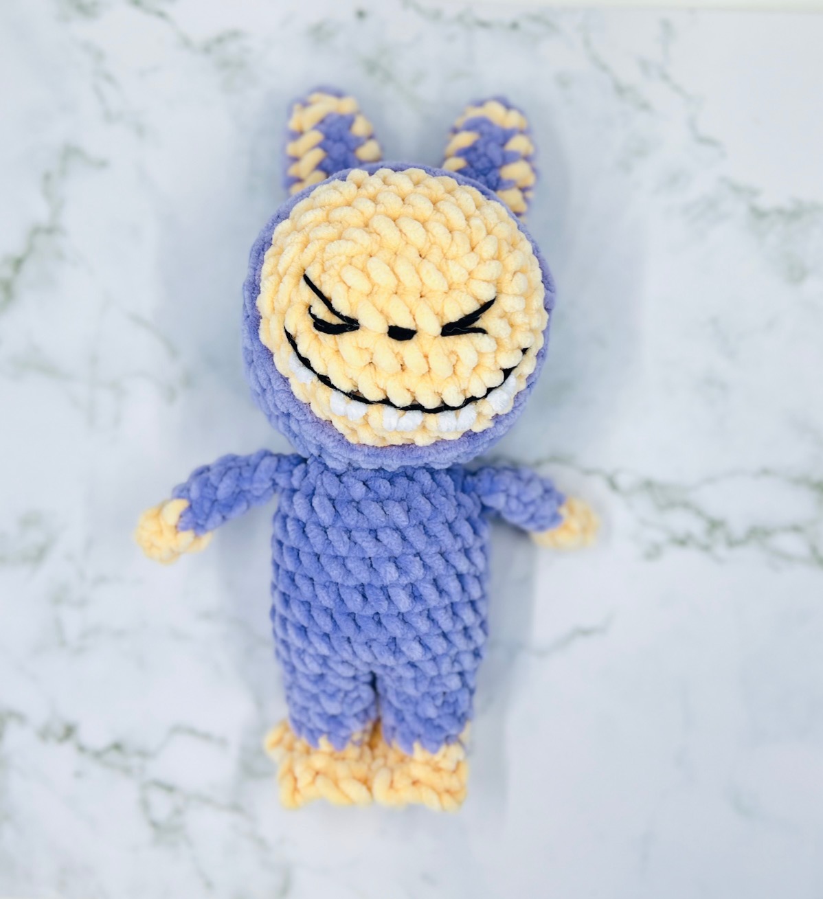 Labubu-Inspired Crochet Plushie | Soft Chenille Yarn picture
