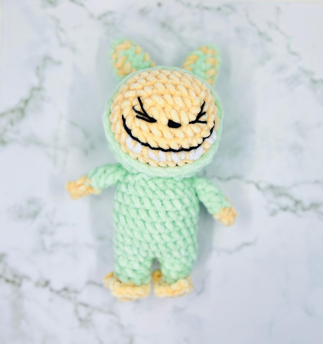 Labubu-Inspired Crochet Plushie | Soft Chenille Yarn picture