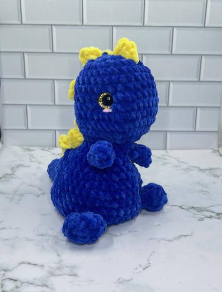 Couch Besties Weighted Crochet Dino | Bright Two-Tone Amigurumi Plush picture