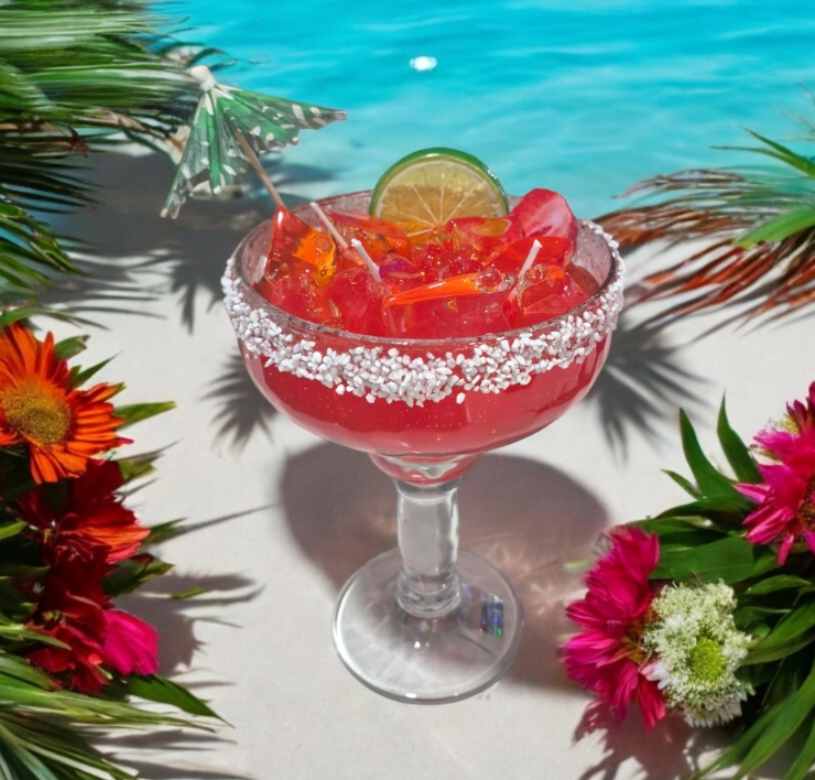 Margarita on the rocks gel candle picture
