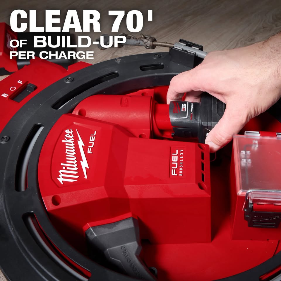 Milwaukee M12 FUEL™ High Speed Chain Snake – For 1-1/4” to 2” Pipes – For Sale: $999 picture