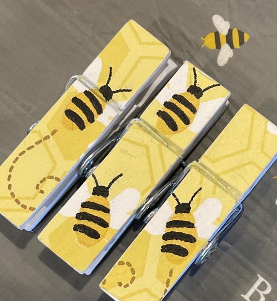 Bumble Bee Bag/Chip Clip Set/3