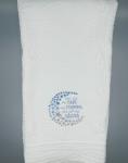 Embroidered moon baby quilt