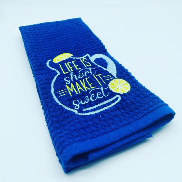 Embroidered kitchen towel