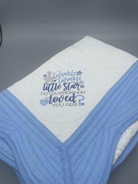 Embroidered baby quilt