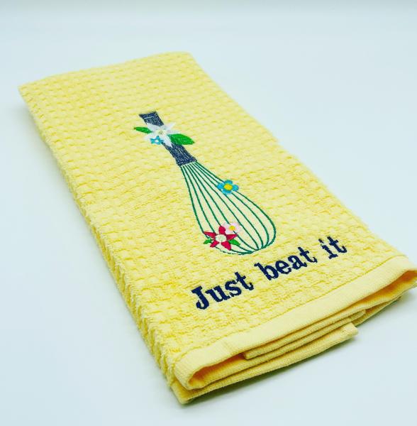 Embroidered kitchen towel