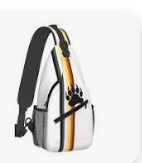 White Bear Claw Flag Cross Body Sling Bag picture