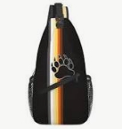 Black- Bear Claw Flag Sling Bag