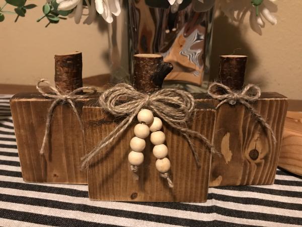 Wood Pumpkin Fall Decor picture