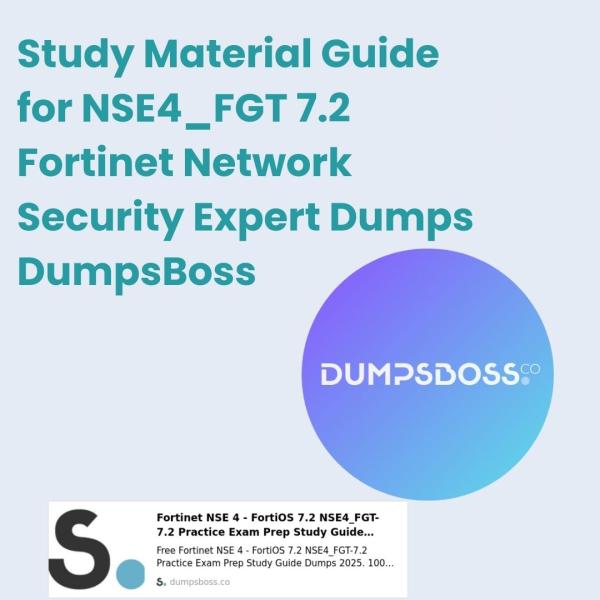 NSE4_FGT 7.2 Fortinet Network Security Expert Dumps