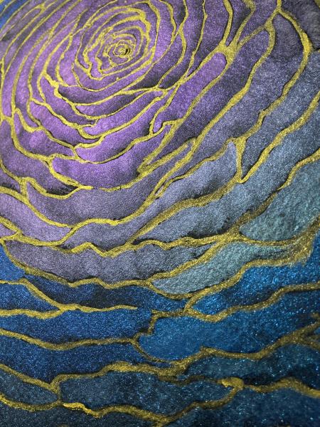 Purple, blue metallic Rose