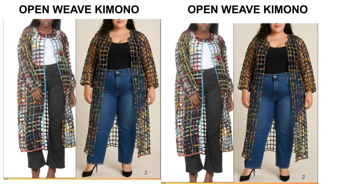 African Print  Open Weave Kaftan picture