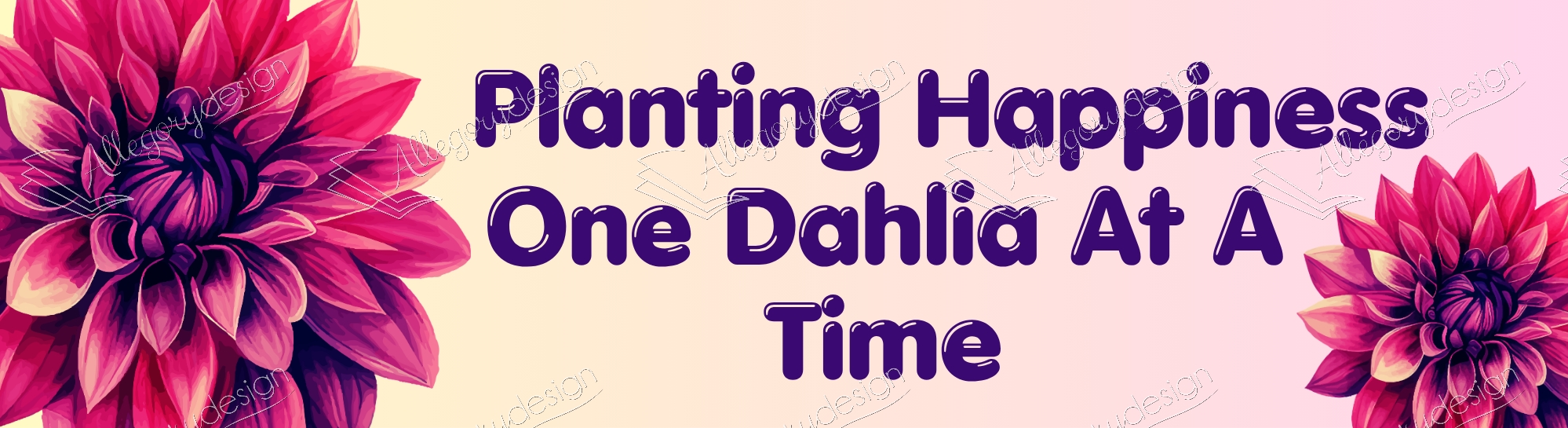 Planting Happiness One Dahlia at a Time Bumper Sticker picture