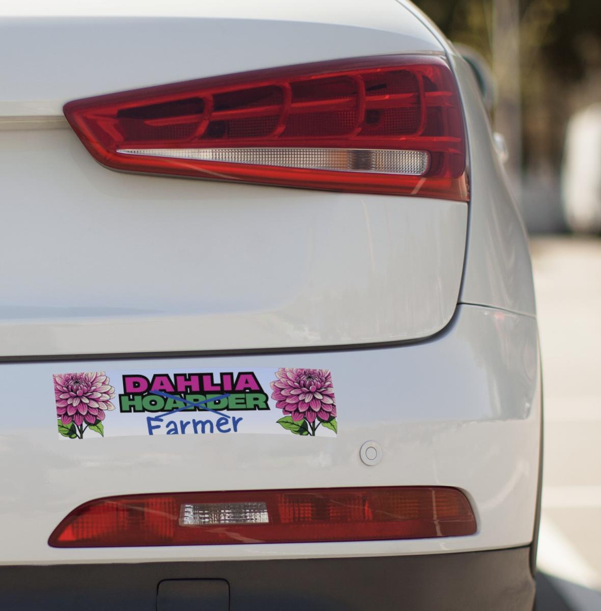 Dahlia Hoarder Bumper Sticker picture