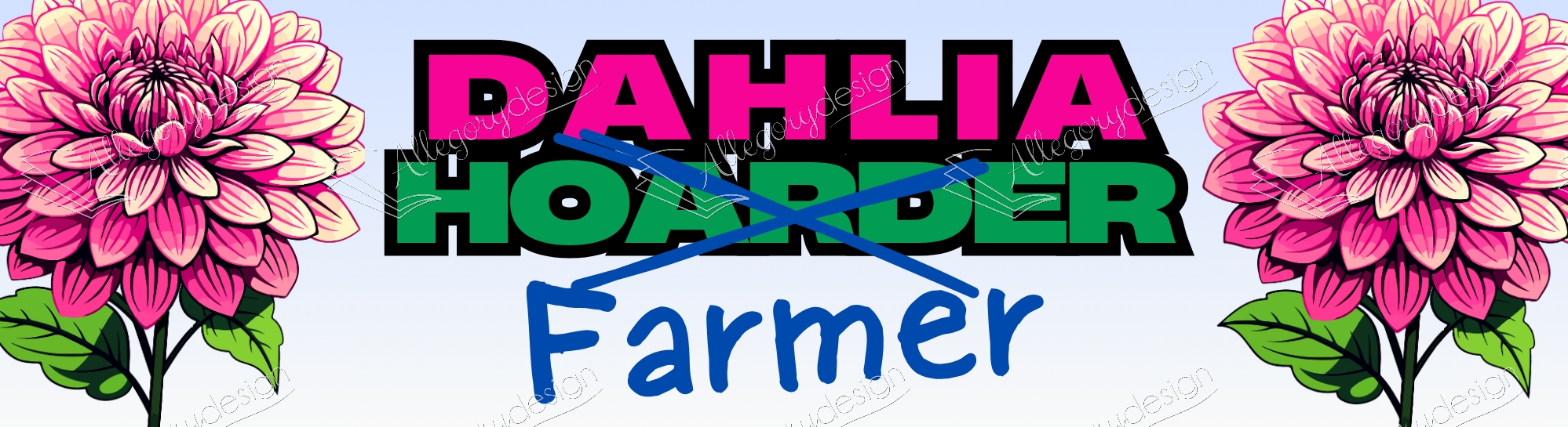 Dahlia Hoarder Bumper Sticker picture