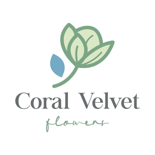 Coral Velvet Flowers