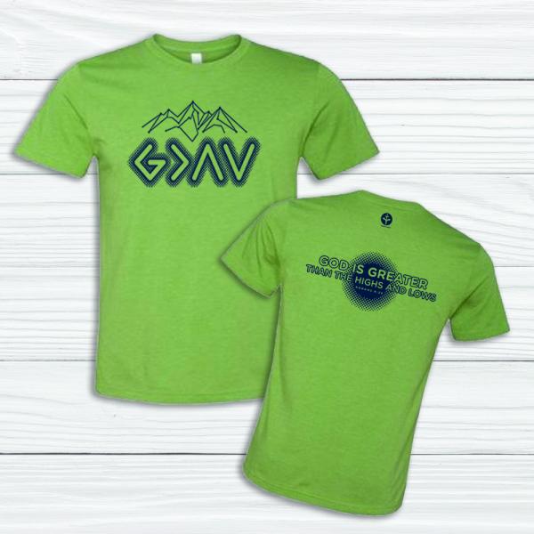God is Greater than Highs & Lows - 2-Sided T-shirt picture