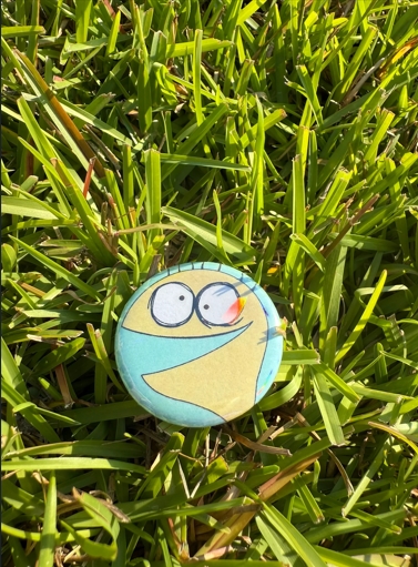 Cheese Pin Button picture