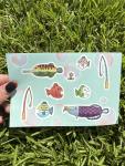 Fishing Game Sticker Sheet