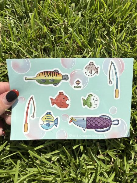 Fishing Game Sticker Sheet