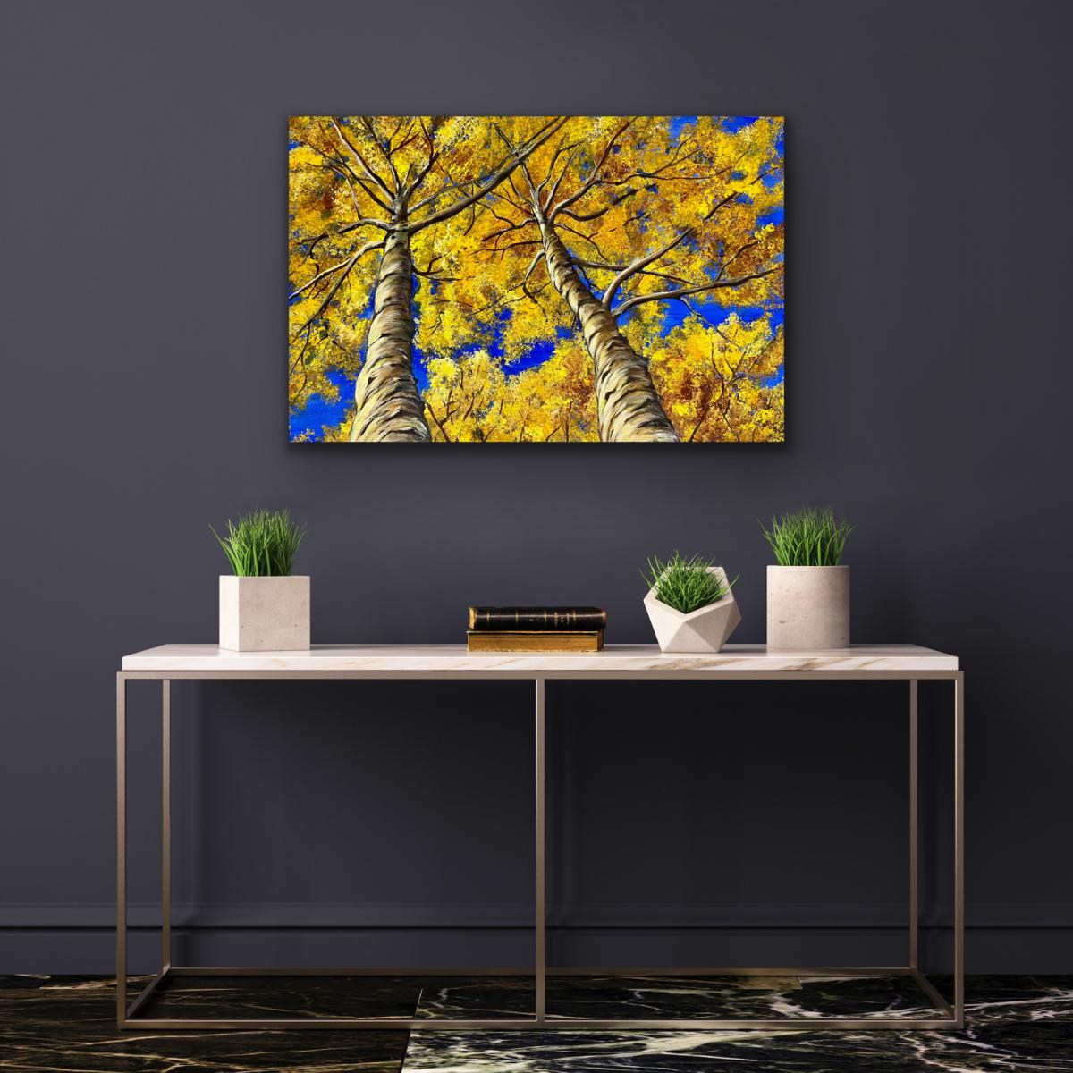 Blue Sky Birches picture