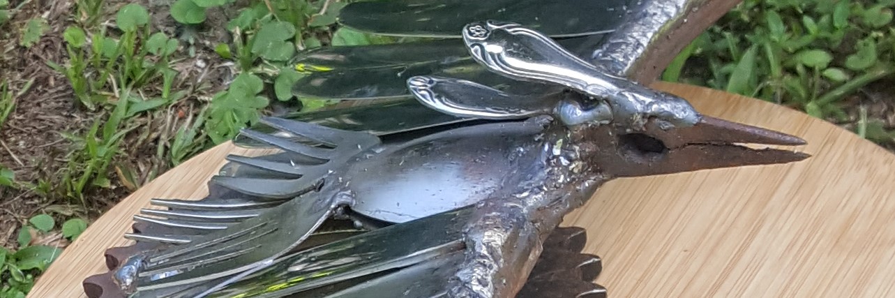 Scrap Metal  Bird Sculpture - Bird in Flight picture