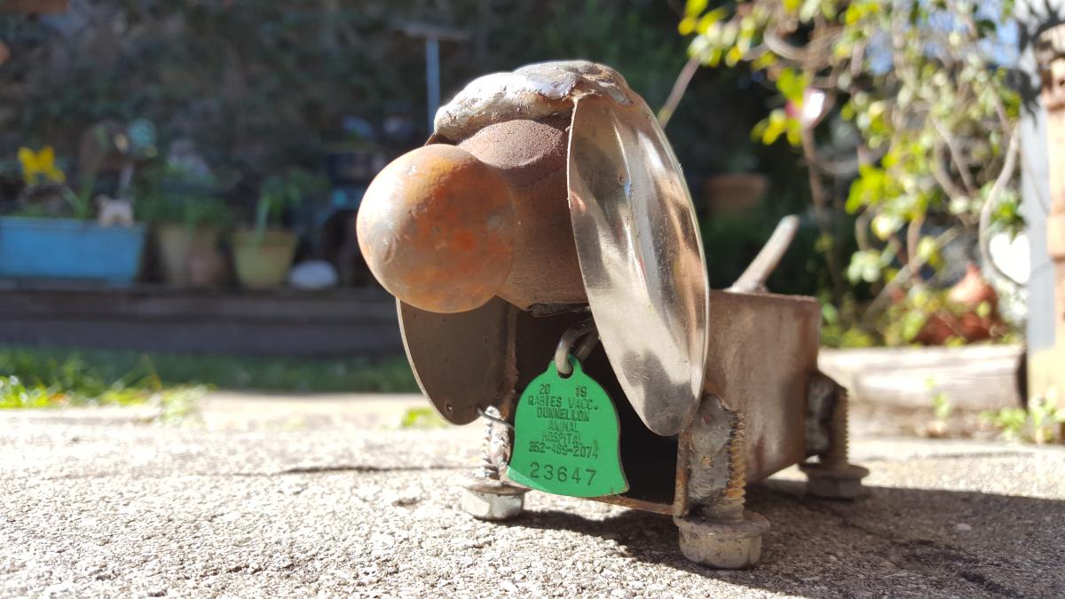 Metal Dog Sculpture, Wiener Dog/ Dachshund picture