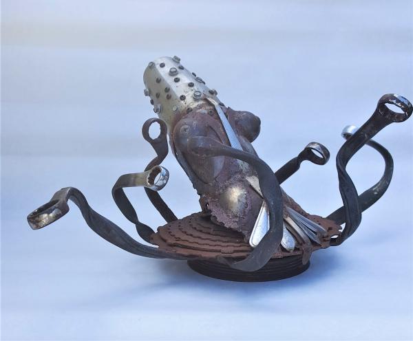 Found Metal Octopus Sculpture picture