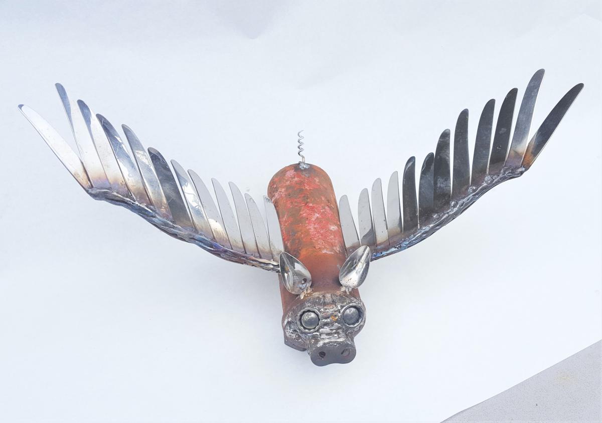 Flying Pig Sculpture  - When Pigs Fly picture