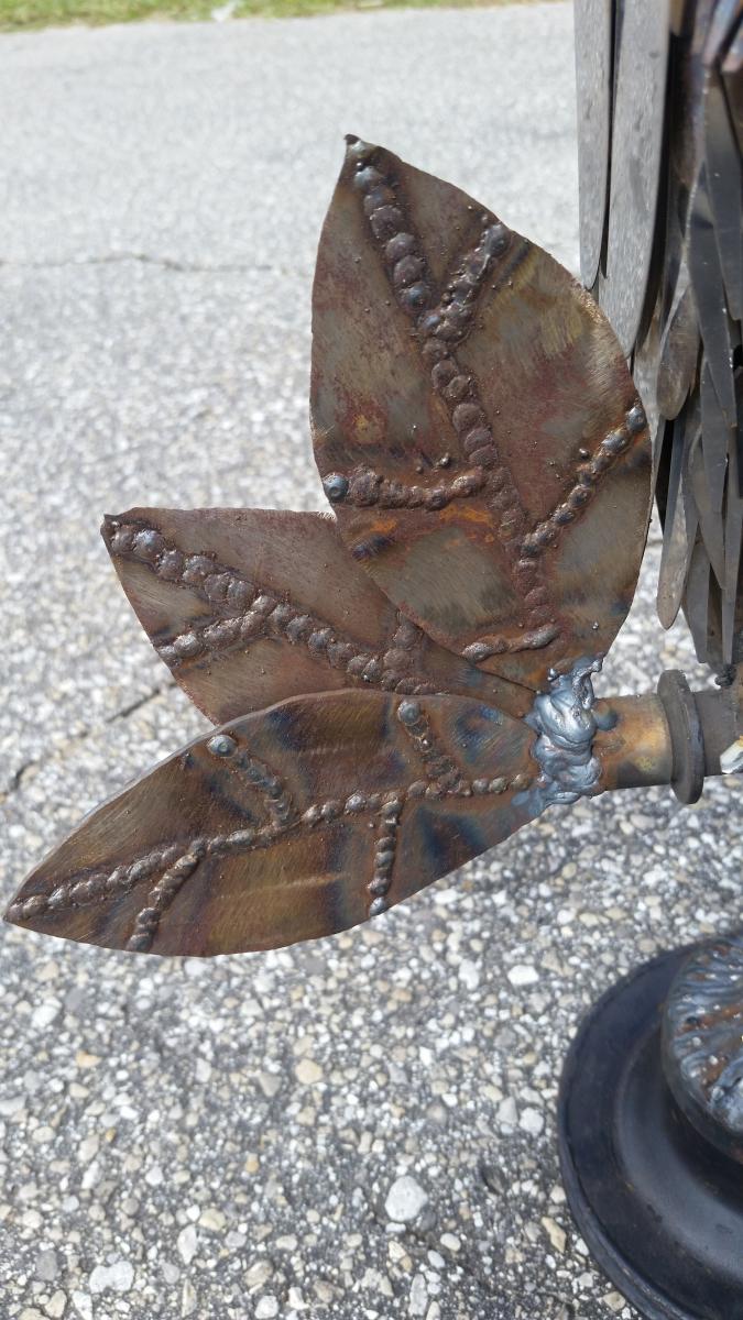 Owl Sculpture - Scrap Metal Owl - Strigiformes picture