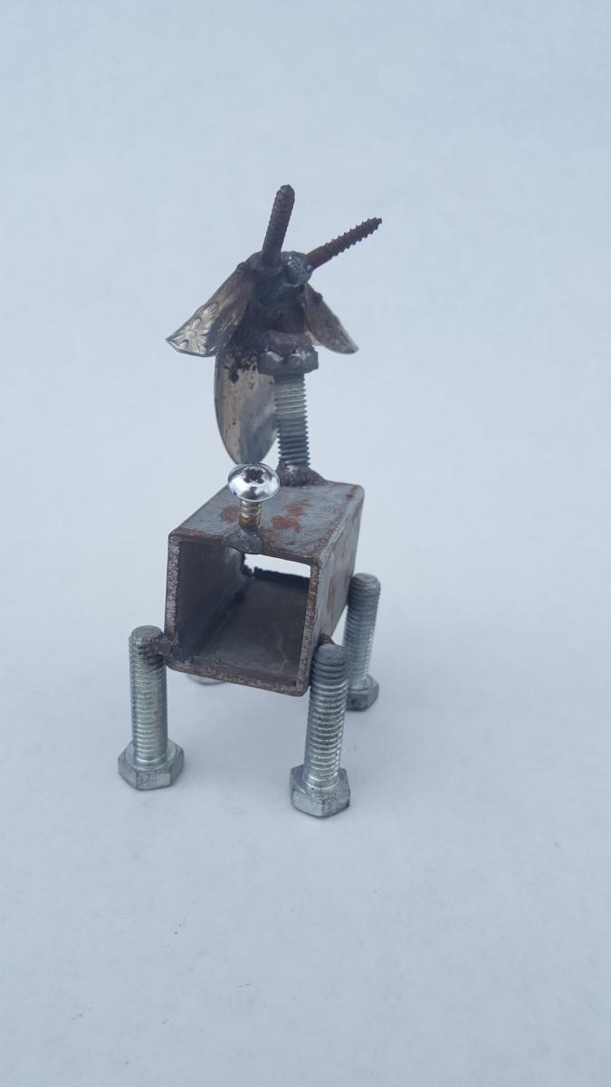 Baby Goat -  Scrap Metal goat Sculpture   Ram- Goat - Sheep picture