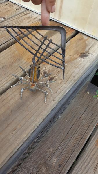 Spider with web sculpture picture