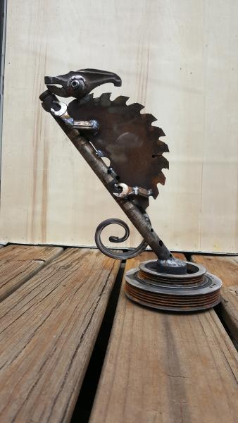 Scrap Metal Chameleon Sculpture picture