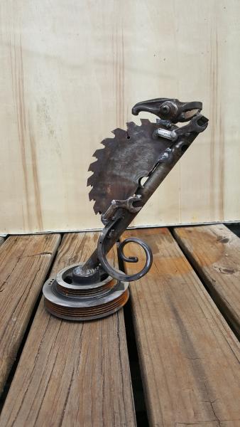 Scrap Metal Chameleon Sculpture