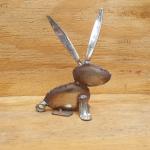 Bunny Rabbit - Spoon Bunny - Scrap Metal Bunny Sculpture - Bunny Sculpture - Rabbit Sculpture